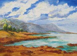 By the Lakeside By the Lakeside painting in acrylic on canvas