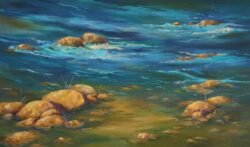 By the Riverside Fine art oil painting of river by Juhu artist Vasundhara Nanavati